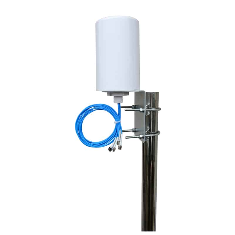 2400-7125MHz Antenne extérieure omnidirectionnelle 4×4 MIMO WiFi 6E à 4 ports